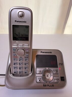 Panasonic Cordless Phone Base - Silver TESTED & Working
